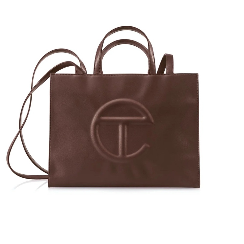 Chocolate brown telfar medium tote bag